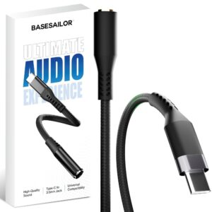 Basesailor Type C to 3.5mm Audio Jack Connector