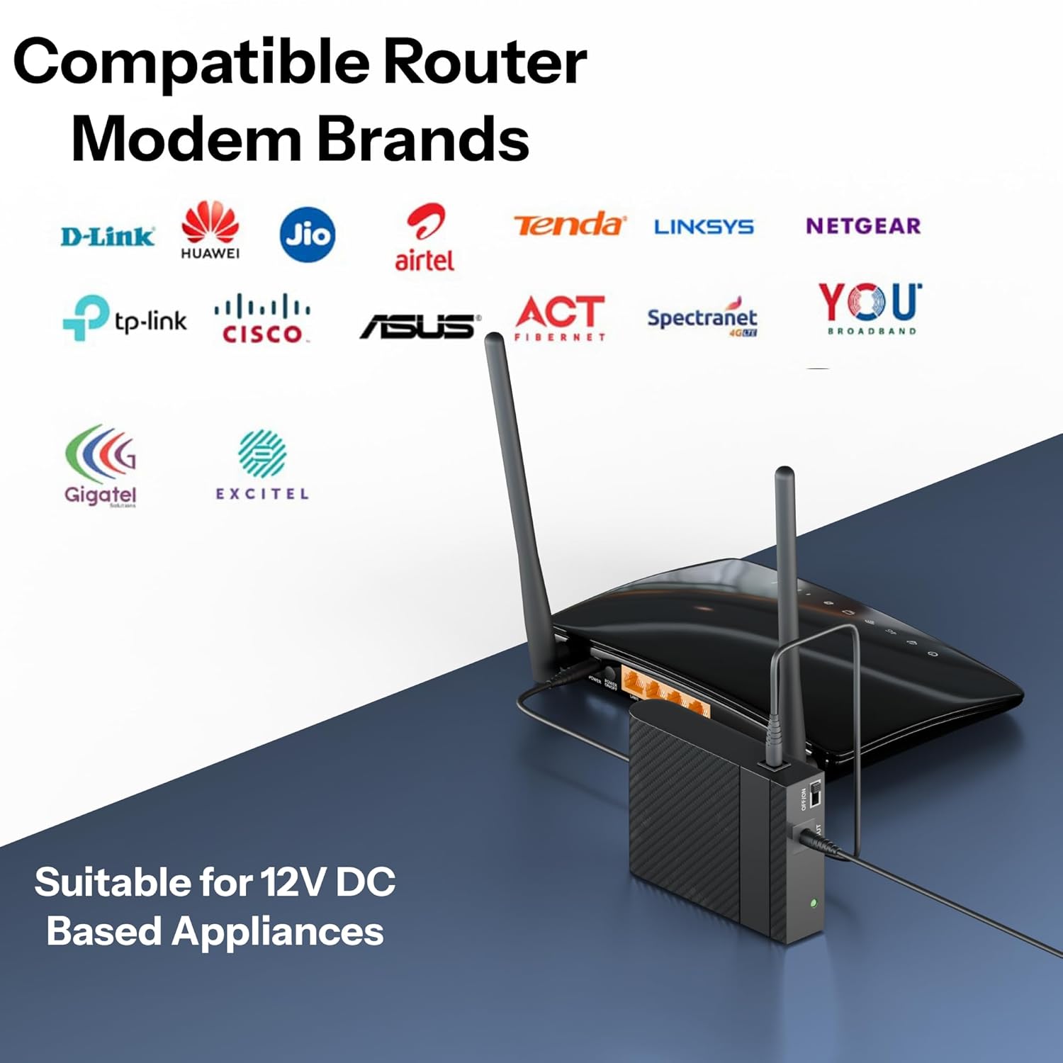Darkwoof 12V Mini Wifi Router UPS WiFi Broadband Fiber Modem - Image 7