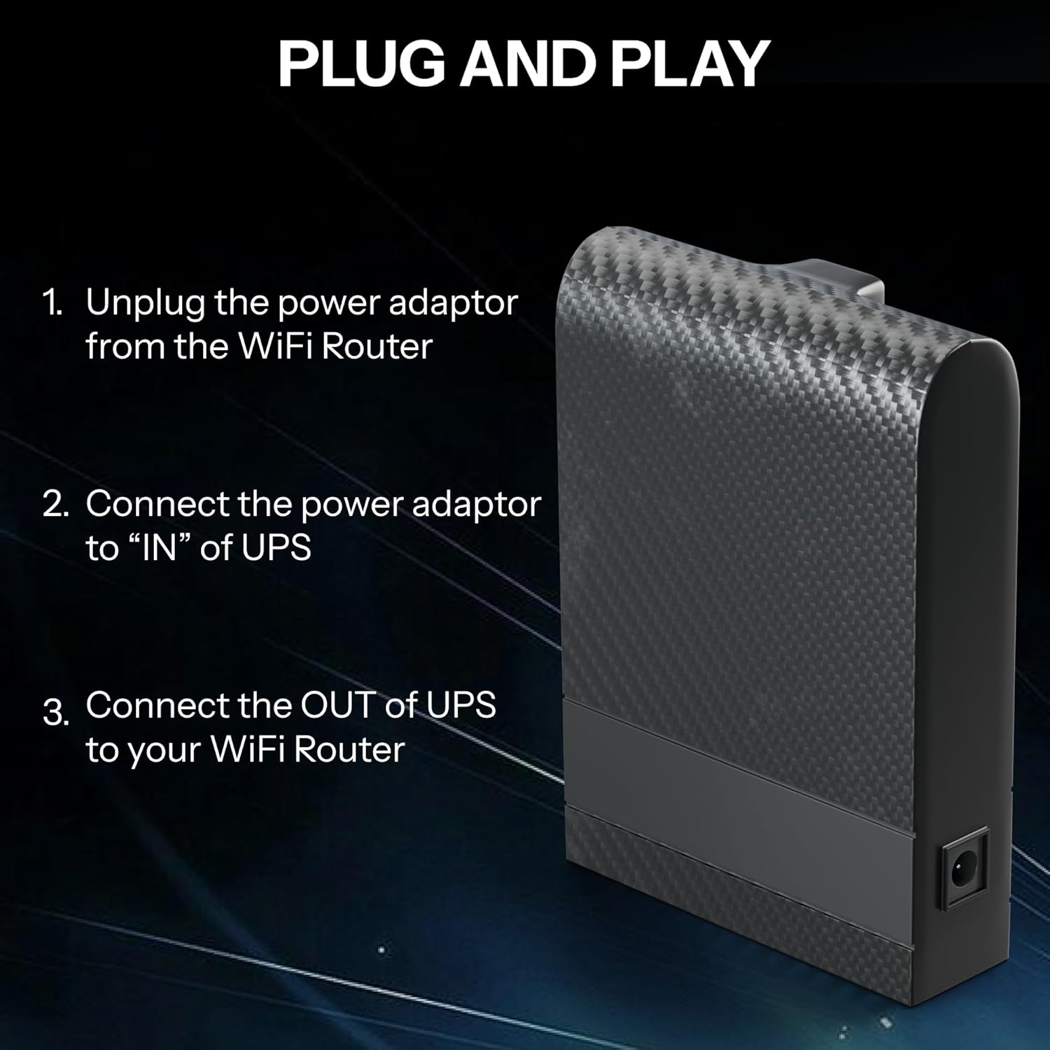 Darkwoof 12V Mini Wifi Router UPS WiFi Broadband Fiber Modem - Image 5