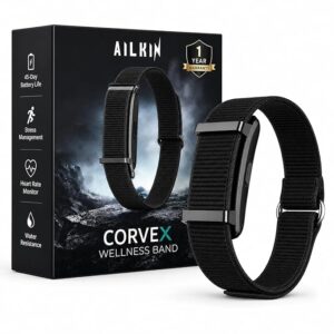 AILKIN Corvex Fitness Band - Premium Fitness Tracker Band Black