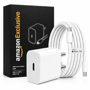 20W Charger with Type C to C Cable Nylon Braided MFi-Certified