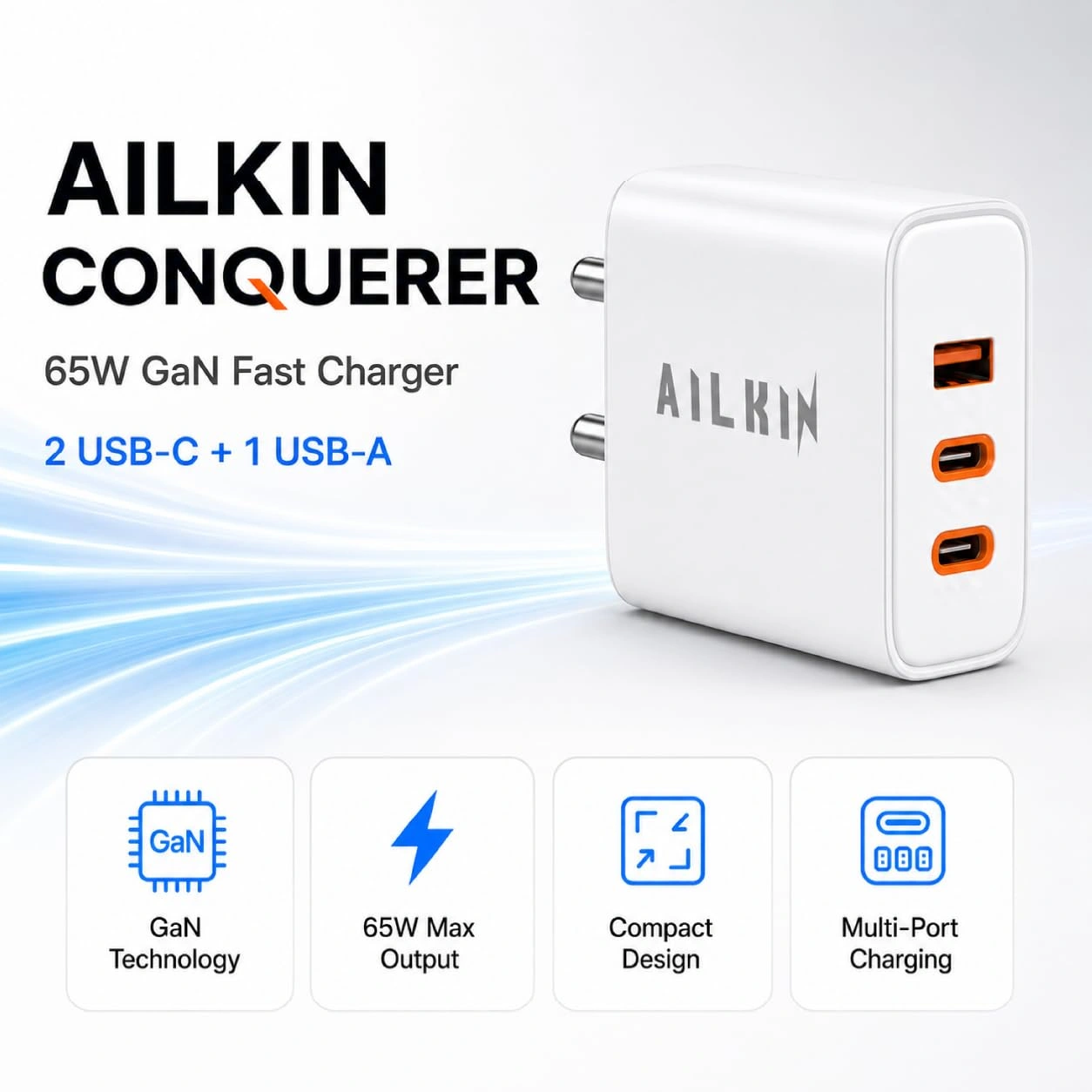 Ailkin 65W Gan Charger Conquerer- GaN technology