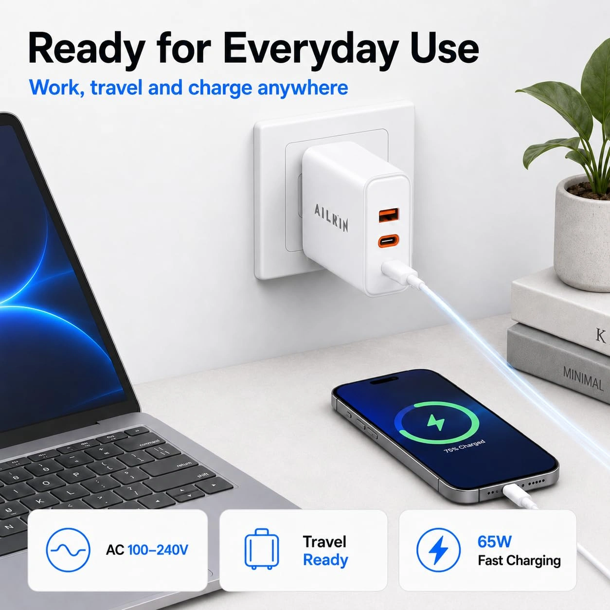 Ailkin 65W Gan Charger Conquerer - Ready for Everyday use